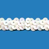 1 soros irizáló elasztikus flitterbortni, 1,5 cm széles - BEIGE